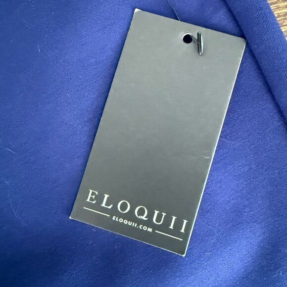 Eloquii Pants Front Seam Pull On Elastic Panel Waist 24 Blue NWT - Picture 6 of 6